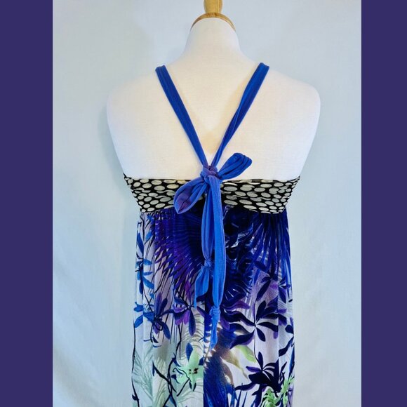 Jean Paul Gaultier Resort Polka Dot + Palm Maxi Dress - Size 6 - Picture 8 of 16